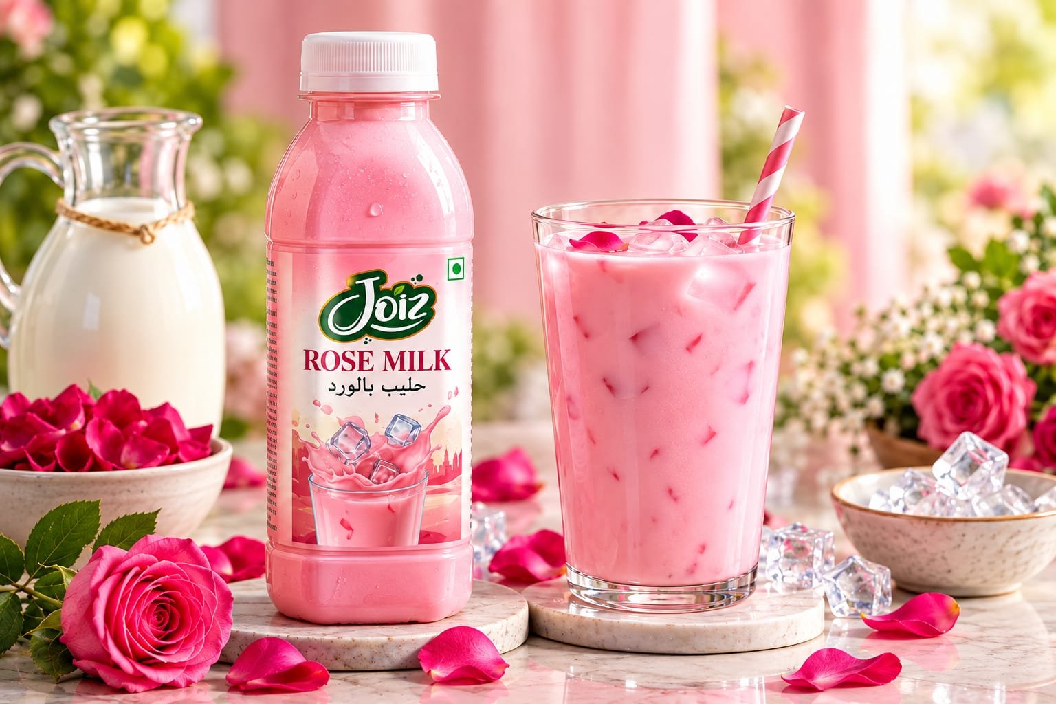 Rose flavoured milk